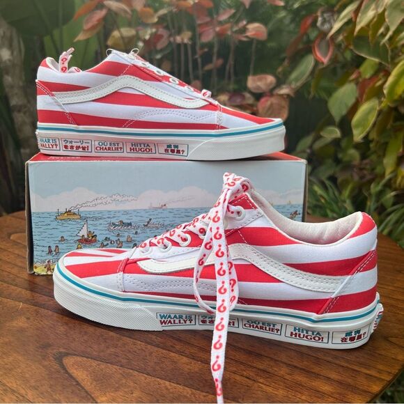 Vans Where’s Waldo? Old Skool sneakers LIMITED EDITION men’s 5 - women’s 6.5 - Picture 2 of 9